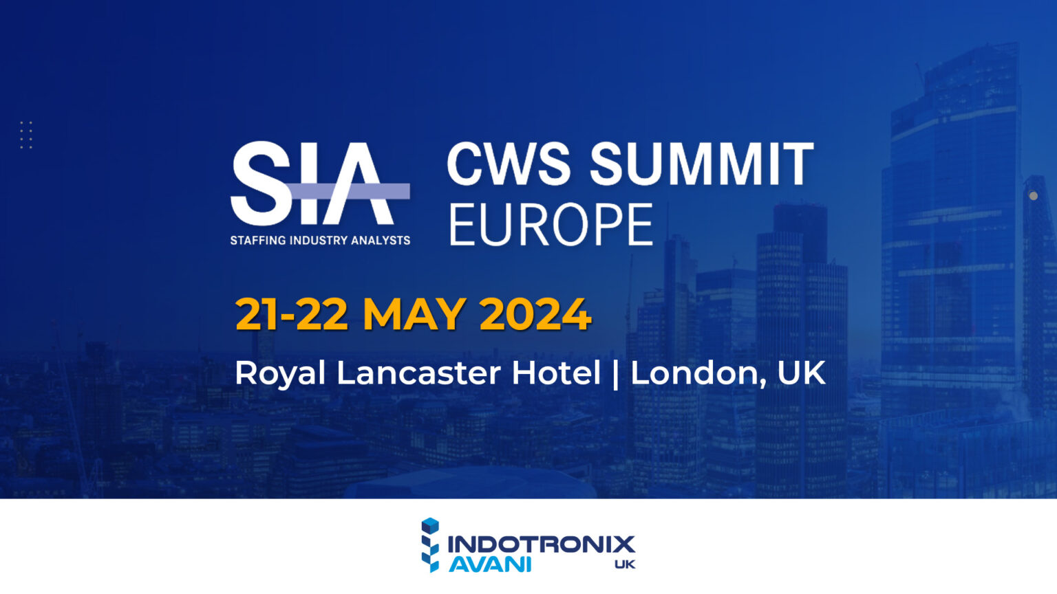 Indotronix Avani UK is a SIA CWS Summit Europe Sponsor Indotronix